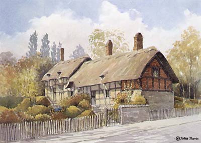 Anne Hathaway's Cottage - A Watercolour by John Davis &#169;