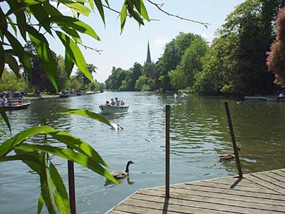 The River Avon and Trinity Church in the distance