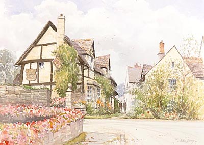 Local Country Inn - a watercolour by John Davis