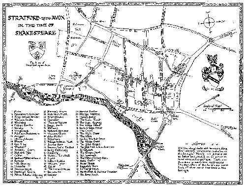 Stratford-upon-Avon Old Town Map