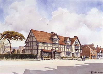 Shakespeare's Birthplace - A Watercolour by John Davis &#169; 